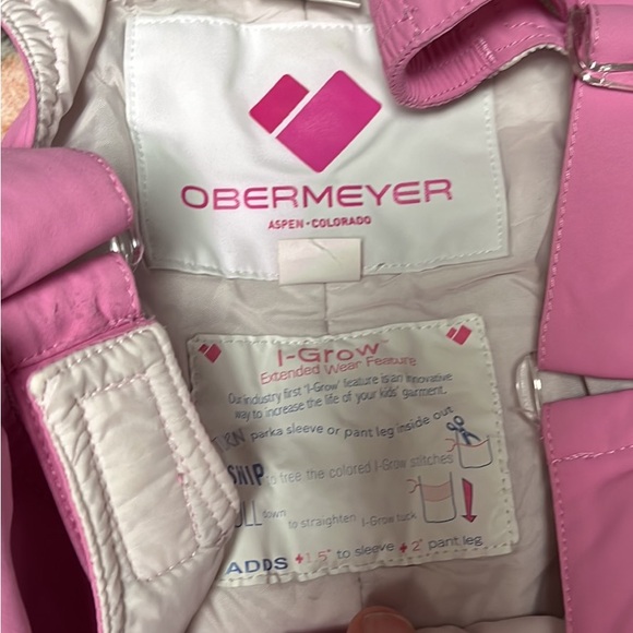 Girls pink Obermeyer Snow pants, 6 - Picture 5 of 6